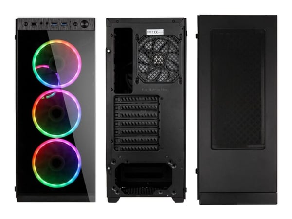 Kolink Horizon RGB - Tower - ATX - genomskinlig sidopanel - ingen strömförsörjning (ATX) - svart
