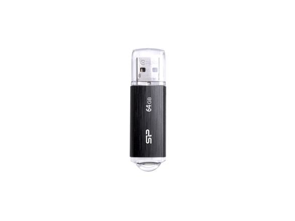 SILICON POWER Ultima U02 - USB-flashstasjon - 64 GB - USB 2.0 - svart