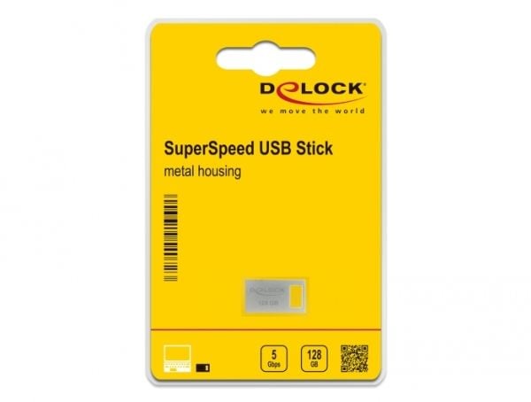Delock - USB flash-enhet - 128 GB - USB 3.2 Gen 1