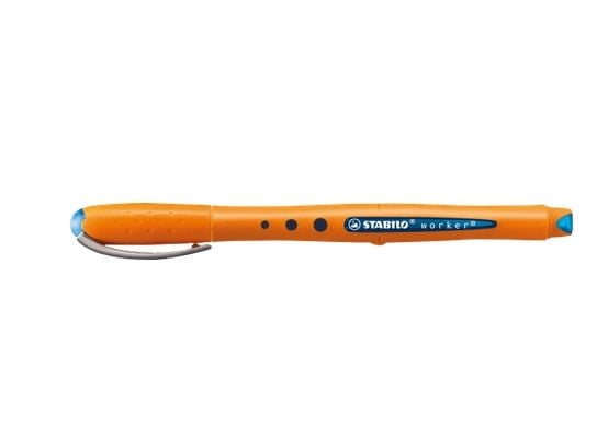 STABILO worker+ medium, Kuglepen, Blå, Orange, Blå, 0,5 mm, Mellem, Ambidextrous