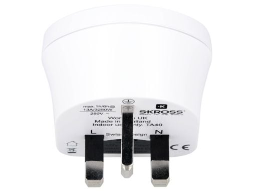 Skross 39768, Universell, Type F, 100 - 250 V, 13 A, Hvit, 3250 W