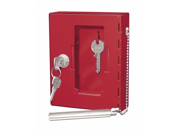 WeDo - Emergency key cabinet - stål - röd