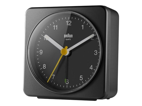 Braun BC03B, Kvartsiherätyskello, Suorakulmio, Musta, Analoginen, Akku, AA Braun BC03B, Kvartsiherätyskello, Suorakulmio, Musta, Analoginen, Akku, AA