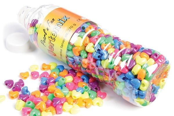 Pearl'n Fun Hjertemix 270g sterke farger