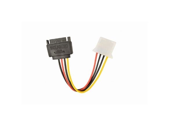 Cablexpert CC-SATA-PS-M - Strømadapter - SATA-strøm (hann) til 4-pin intern strøm (hunn) - 15 cm