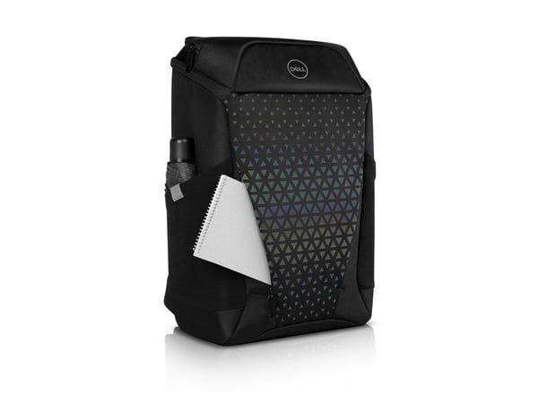 Dell Gaming Backpack 17 - Ryggsäck för bärbar dator - 17" - svart med reflekterande frontpanel i regnbågens alla färger