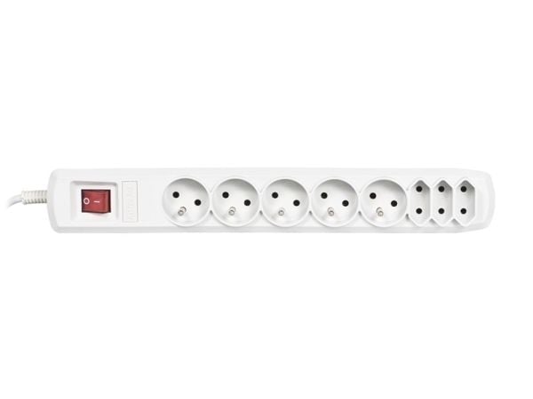 Activejet APN-8G/3M-GR, 3 m, inomhus, Typ C, Typ E, Typ E, Plast, Grå