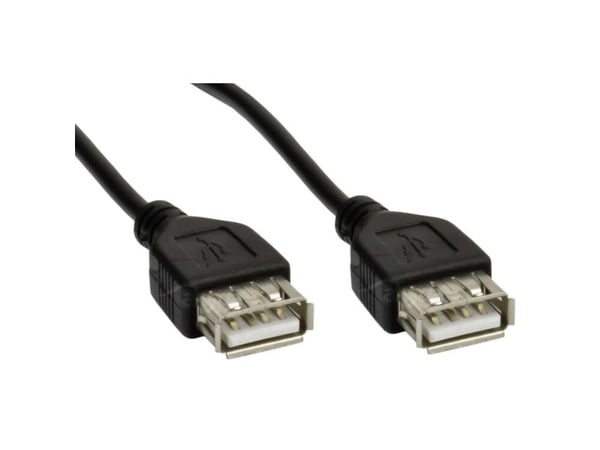 Akyga AK-USB-06 - USB-kabel - USB (hunn) til USB (hunn) - 1.8 m - svart