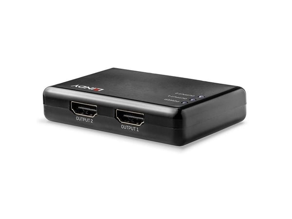 Lindy 38357, HDMI, 2x HDMI, 3840 x 2160 piksler, Svart, Plast, 4K Ultra HD