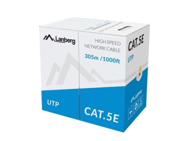 Lanberg - Bulkkabel - 305 m - 5 mm - UTP - CAT 5/5e - solid - gul, RAL 1028