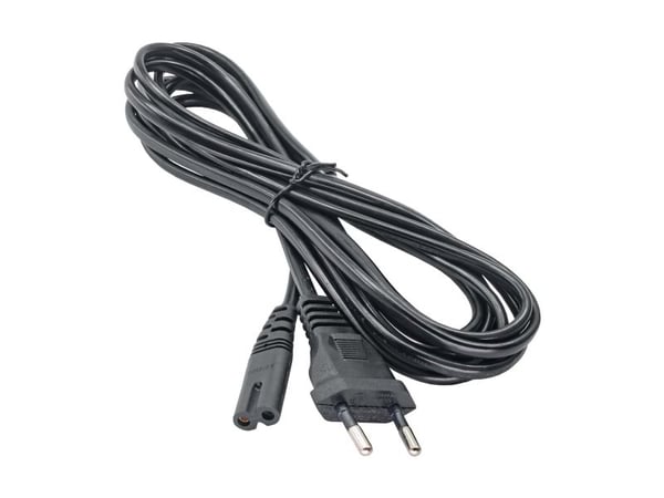 Akyga Pro Series Eight - Strömkabel - Eurokontakt till power IEC 60320 C7 - 250 V - 2.5 A - 3 m - svart