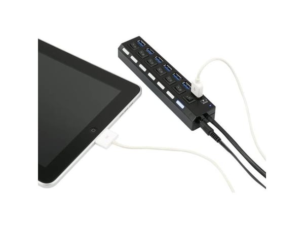 Renkforce RF-4821051, USB 3.2 Gen 1 (3.1 Gen 1) Type-A, USB 3.2 Gen 1 (3.1 Gen 1) Type-A, 5000 Mbit/s, Sort, Strøm, 1 stk