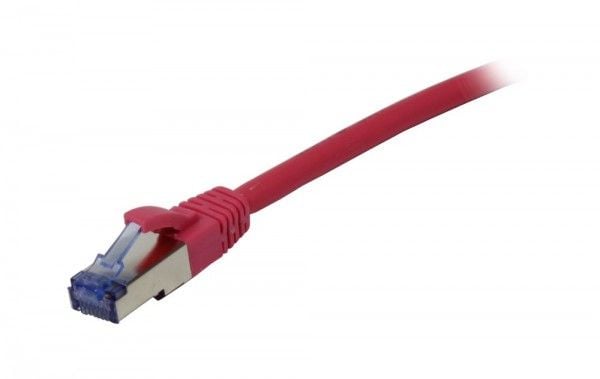 Patchkabel RJ45 CAT6A 500MHz 15m rosa SSTPSFTP, GHMT-sertifisert AWG26 Synergy 21 (komponenttestet)