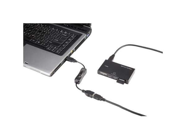 Renkforce RF-3322982, 0,25 m, USB A, USB A, USB 2.0, 480 Mbit/s, Sort