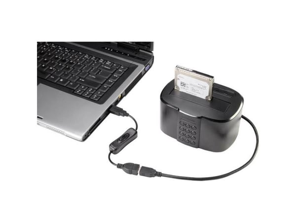 Renkforce RF-3322982, 0,25 m, USB A, USB A, USB 2.0, 480 Mbit/s, Sort