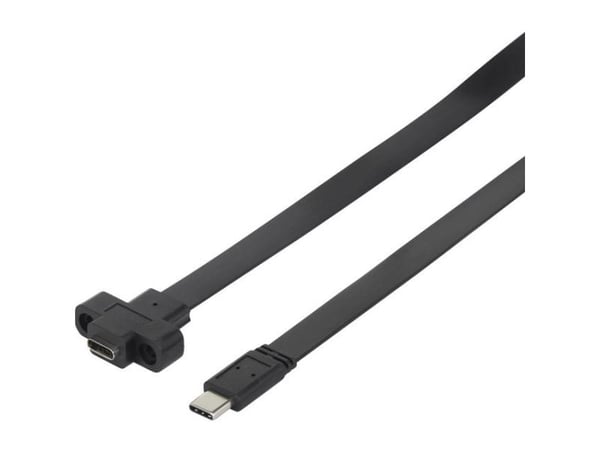 Renkforce RF-3415026, 0,5 m, USB C, USB C, USB 3.2 Gen 2 (3.1 Gen 2), 10000 Mbit/s, Sort