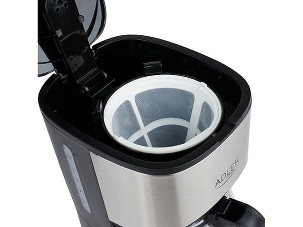 Adler AD 4407, Kaffebrygger (drypp), Malt kaffe, 550 W, Sort, Sølv