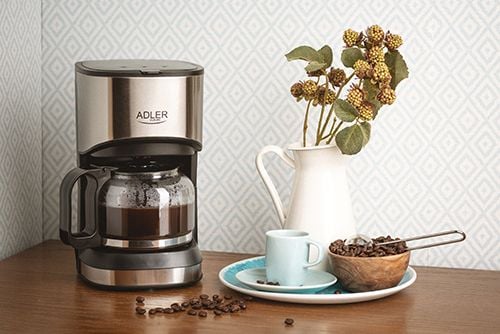Adler AD 4407, Kaffebrygger (drypp), Malt kaffe, 550 W, Sort, Sølv