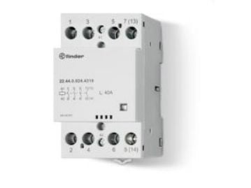 Finder 22.34.0.024.4720, Valkoinen, 24 V, 25 A, 35 mm², Teho, EAC,CE