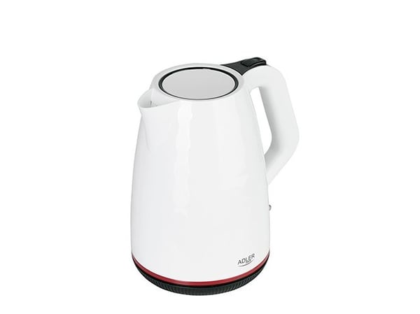 Adler AD 1277 W, 1,7 l, 2200 W, Hvit, Plast, Vannivåindikator, Trådløs