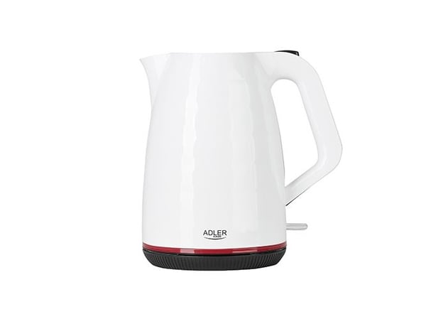 Adler AD 1277 W, 1,7 l, 2200 W, Hvit, Plast, Vannivåindikator, Trådløs