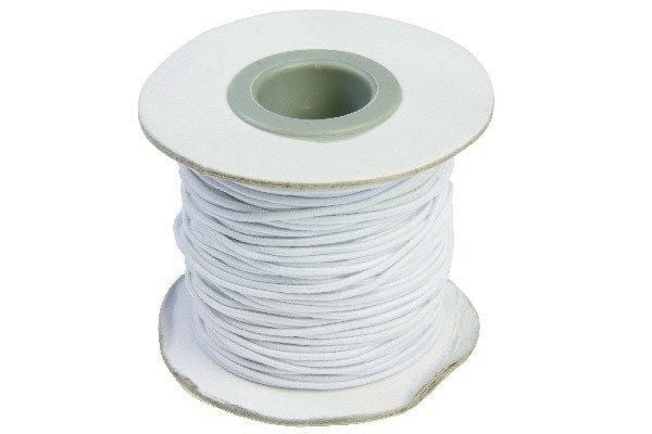 Elastiskt snöre 1,2mmx25m vit
