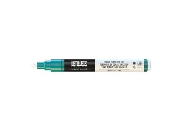 Liquitex 887452000808, Turkis, Svart, Hvit, Fin tupp, 2 mm, 1 stykker