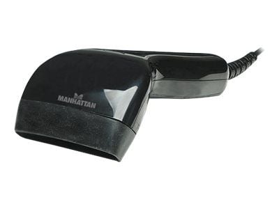 Manhattan Contact CCD-viivakoodiskanneri, USB, 80 mm skannausleveys, kaapeli 152 cm, maksimivalo: 3000 luksia (auringonvalo), musta, kolmen vuoden ...