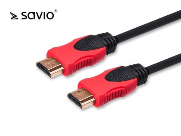 SAVIO CL-95 - HDMI-kabel med Ethernet - HDMI hann til HDMI hann - 1.5 m - svart - 4K-støtte