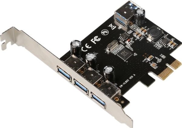 MicroConnect - USB-adapter - PCIe 2.0 - USB 3.0 x 2 + USB 3.0 (intern) x 2