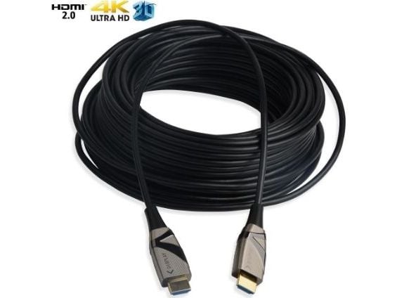 Techly ICOC HDMI-HY2-030, 30 m, HDMI-tyyppi A (vakio), HDMI-tyyppi A (vakio), 3840 x 2160 pikseliä, 3D, Musta