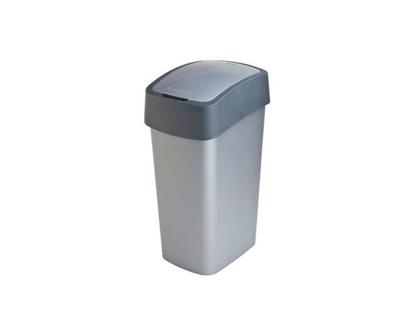Curver Flip Bin, 50 l, Rektangulär, grafit, Silver, Manuell, 294 mm, 376 mm