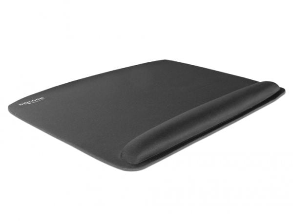 Delock Ergonomic - Musematte med håndleddsstøtte - svart