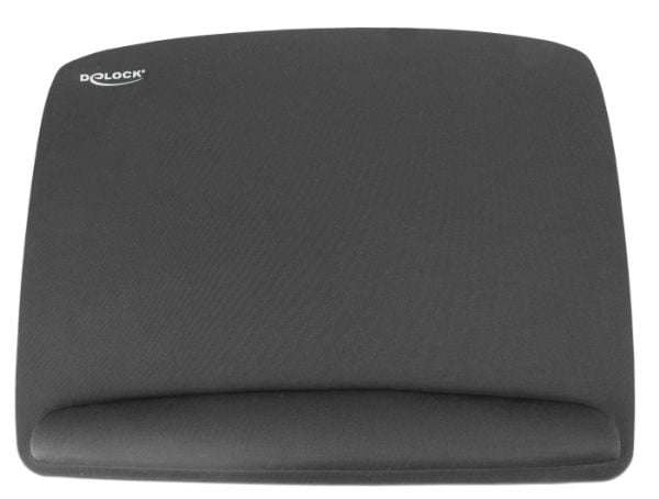 Delock Ergonomic - Musematte med håndleddsstøtte - svart
