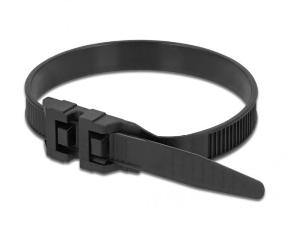 Delock Cable Tie with Double Locking - Kabelsamlare - 19 cm - svart