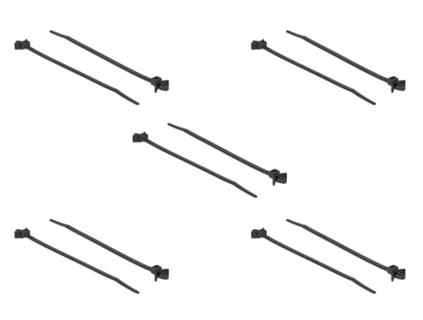 DeLOCK 18895, Avattava johdinside, Nailon, Musta, V2, -40 - 85 °C, 16 cm
