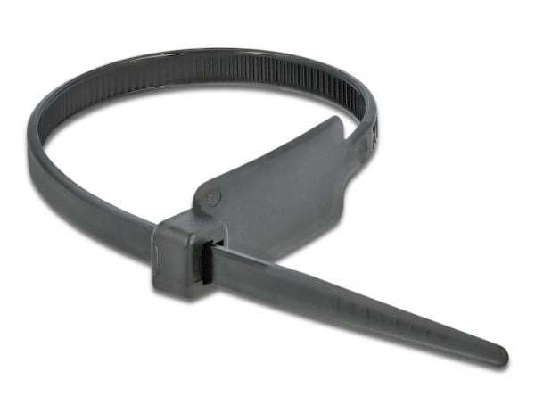 DeLOCK 18961, Kaksiaukkoinen johdinside, Polyamidi, Musta, -40 - 85 °C, 27 cm, 4,8 mm