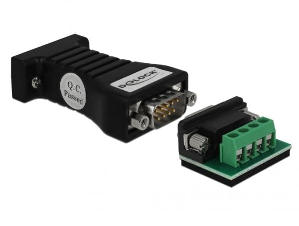 Delock Converter 1 x Serial RS-232 DB9 - 1 x Serial RS-485 ESD-suojauksella 15 kV - Sarjasovitin - RS-232 - RS-485 x 1 - lajittelu