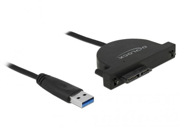 Delock USB 3.0 til Slim SATA Converter - Lagringskontroll - SATA 6Gb/s - USB 3.0 - svart