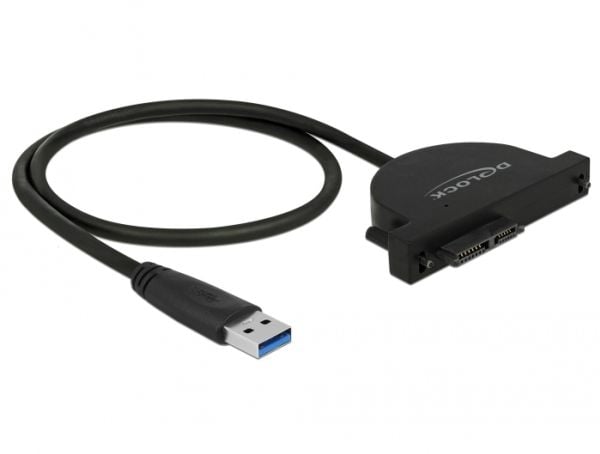 Delock USB 3.0 til Slim SATA Converter - Lagringskontroll - SATA 6Gb/s - USB 3.0 - svart