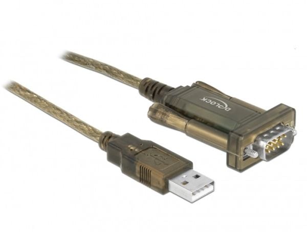 Delock Adapter USB 2.0 Type-A > 1 x Serial DB9 RS-232 - Seriell adapter - USB - RS-232 x 1 - gjennomsiktig