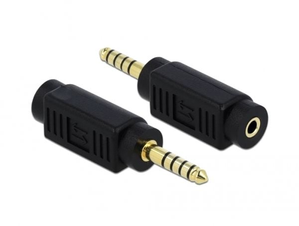 Delock - Ääniliitin - balansoitu stereo 4.4 mm uros mini jack naaras - musta