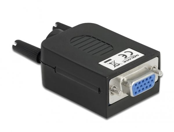 Delock - VGA-adapter - 15 pin D-Sub (DB-15) (hunn) til 10-pins terminalblokk - tommelskruer