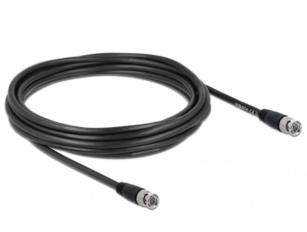 Delock - Videokabel - BNC hann til BNC hann - 5 m - koaksial - svart