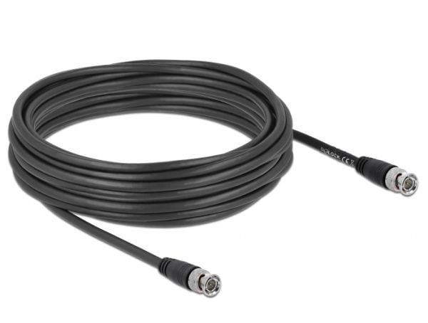 Delock - Videokabel - BNC hann til BNC hann - 10 m - koaksial - svart