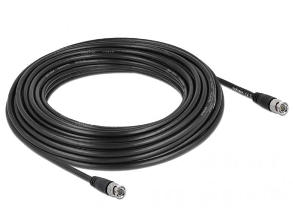 Delock - Videokabel - BNC hann til BNC hann - 15 m - koaksial - svart