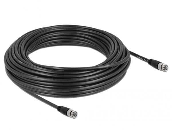 Delock - Videokabel - BNC hann til BNC hann - 20 m - koaksial - svart