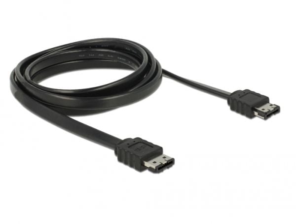 Delock - eSATA-kabel - Serial ATA 150/300 - eSATA (R) til eSATA (R) - 2 cm - svart