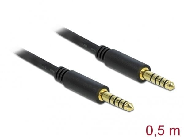 DeLOCK 85790, 4.4mm, Uros, 4.4mm, Uros, 0,5 m, Musta