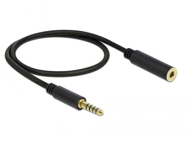 DeLOCK 85795, 4.4mm, Uros, 4.4mm, Naaras, 0,5 m, Musta